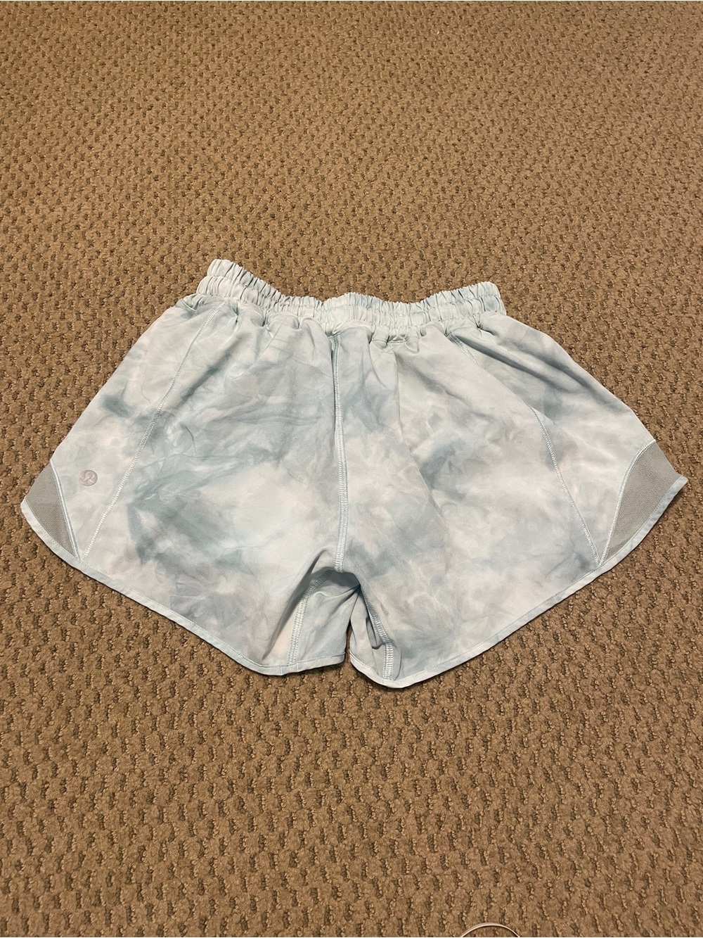 Lululemon hotty hot size 4 4” shorts Light Blue Tie-Dye Women’s Athletic Shorts